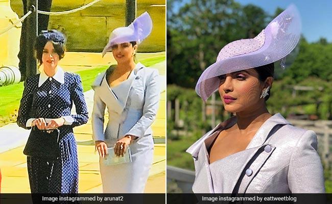 Priyanka's royal look in Britain's royal wedding, see photo! | ब्रिटनच्या शाही विवाहात दिसला प्रियांकाचा शाही अंदाज, पाहा फोटो!