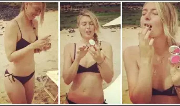 Unseen Photo: Tennis star Maria Sharapova's new year celebration leaked photo! | Unseen Photo :​ टेनिसस्टार मारिया शारापोव्हाचे न्यू ईयर सेलिब्रेशन फोटो लीक !