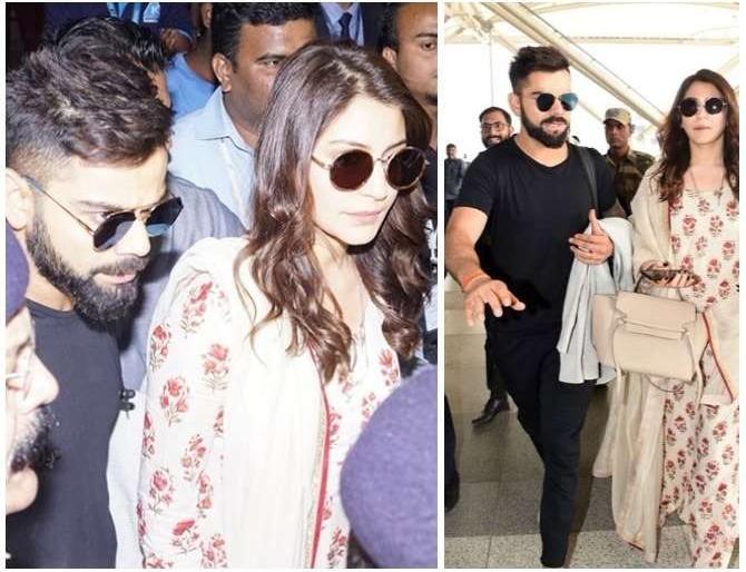 Viruja reached Delhi after Delhi; Virat Kohli looks like a wife! | दिल्लीनंतर मायानगरीत पोहोचले विरुष्का; पत्नीला असा प्रोटेक्ट करताना दिसला विराट कोहली! Viruja reached Delhi after Delhi; Virat Kohli looks like a wife! | दिल्लीनंतर मायानगरीत पोहोचले विरुष्का; पत्नीला असा प्रोटेक्ट करताना दिसला विराट कोहली!