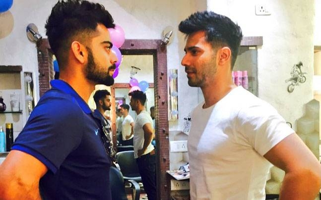 Fan Movment: Varun Dhawan made Virat Kohli hair cut | Fan Movment : वरुण धवनने केला विराट कोहलीसारखा हेअर कट