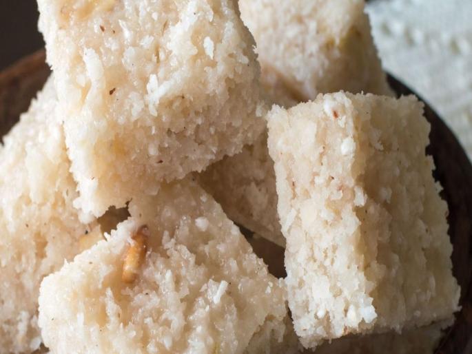 Ganesh Chaturthi 2019 : ganesh festival special receipe how to make tasty and easy coconut barfi | Ganesh Chaturthi Recipe: झटपट तयार होणारी आणि तोंडात टाकताच विरघळणारी नारळाची बर्फी!