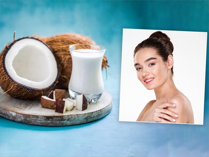 How To Use Coconut Milk For Healthy & Glowing Skin How to Apply Coconut Milk on Face for Glowing Skin Amazing Coconut Milk Benefits for Skin | नारळाचे दूध म्हणजे त्वचेसाठी अमृत! मॉइश्चरायझर ते टॅनिंग रिमूव्हर - चेहऱ्याला लावा आजपासूनच!