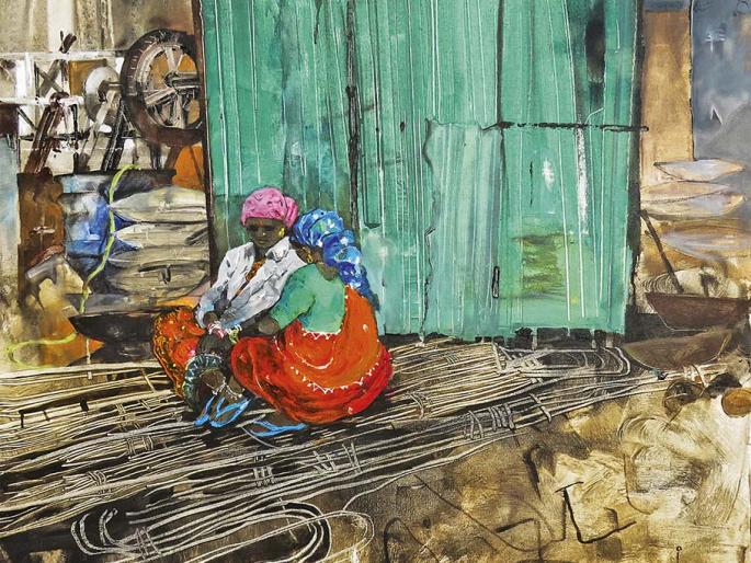 The appreciation of wellknown artist Chandramohan Kulkarn's unique painting series 'Ye Shahar Kisne Banaya..' | ये शहर किसने बनाया.. - घर बांधणार्या बेघर माणसांची चित्नं.. The appreciation of wellknown artist Chandramohan Kulkarn's unique painting series 'Ye Shahar Kisne Banaya..' | ये शहर किसने बनाया.. - घर बांधणार्या बेघर माणसांची चित्नं..