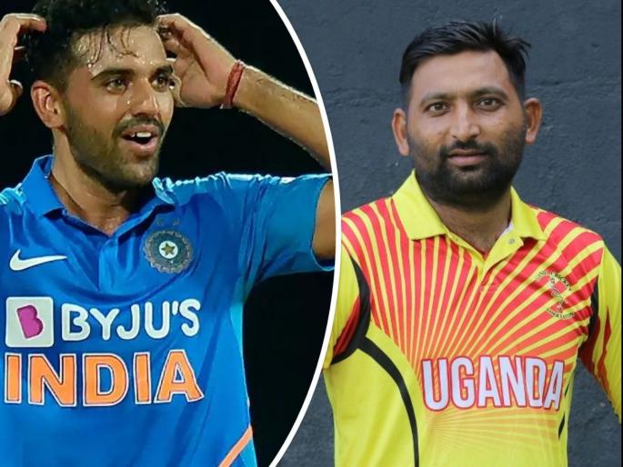Dinesh Nakrani's 6/7 today for Uganda against Lesotho is the joint best bowling figures in men's T20Is, tied with Deepak Chahar (v BAN in 2019) | युगांडाकडून खेळणाऱ्या सौराष्ट्रच्या Dinesh Nakraniचा मोठा पराक्रम, ट्वेंटी-२०त दीपक चहरच्या विक्रमाशी बरोबरी!