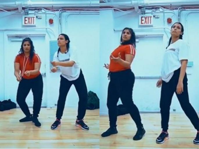 Two girls' dance on Govinda's song mere pyaar ka ras zara chakhna Video viral | 'मेरे प्यार का रस जरा चखना'! गोविंदाच्या गाण्यावर दोन मुलींचा तुफान डान्स; Video व्हायरल