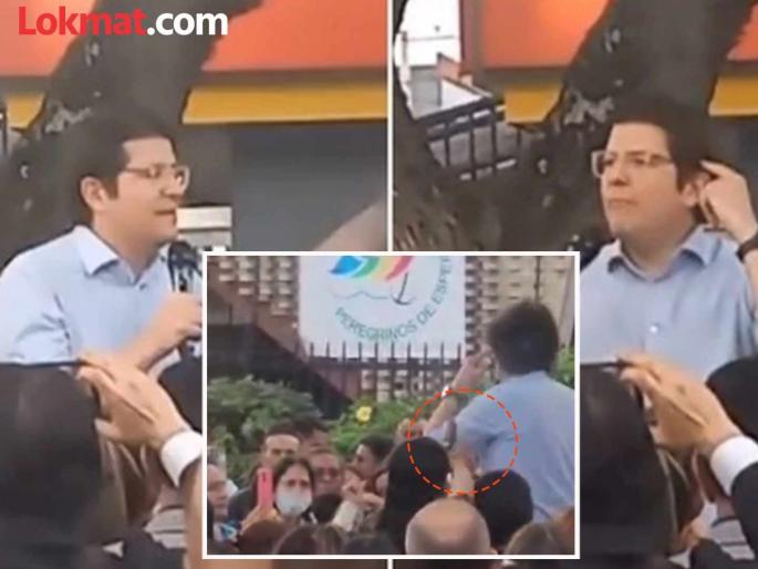 Columbia presidential candidate Miguel Uribe shot in the head condition critical | कोलंबियात भाषण देताना राष्ट्राध्यक्ष पदाच्या उमेदवाराच्या डोक्यात झाडली गोळी; हल्लेखोराला अटक Columbia presidential candidate Miguel Uribe shot in the head condition critical | कोलंबियात भाषण देताना राष्ट्राध्यक्ष पदाच्या उमेदवाराच्या डोक्यात झाडली गोळी; हल्लेखोराला अटक