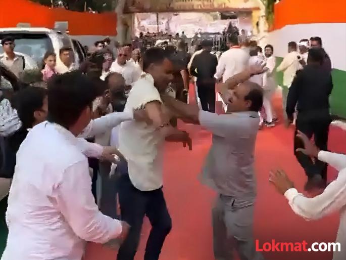 Huge ruckus at Rahul Gandhi Patna program Congress workers clashed with each other fierce fighting took place | VIDEO: पाटण्यात राहुल गांधींच्या सभेत गोंधळ; काँग्रेस कार्यकर्त्यांमध्ये जोरदार हाणामारी Huge ruckus at Rahul Gandhi Patna program Congress workers clashed with each other fierce fighting took place | VIDEO: पाटण्यात राहुल गांधींच्या सभेत गोंधळ; काँग्रेस कार्यकर्त्यांमध्ये जोरदार हाणामारी