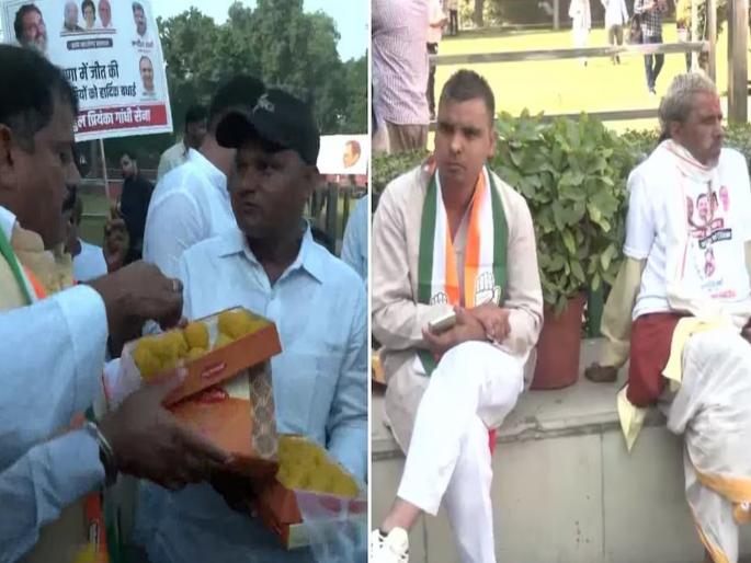 Haryana Assembly Election Result 2024: Drums were played, firecrackers burst; Ladoo, jalebi felt, but… Namushki on enthusiastic Congress workers  | ढोल वाजवले, फटाके फोडले; लाडू, जिलेबी वाटली, पण… काँग्रेसच्या उत्साही कार्यकर्त्यांवर नामुष्की  Haryana Assembly Election Result 2024: Drums were played, firecrackers burst; Ladoo, jalebi felt, but… Namushki on enthusiastic Congress workers  | ढोल वाजवले, फटाके फोडले; लाडू, जिलेबी वाटली, पण… काँग्रेसच्या उत्साही कार्यकर्त्यांवर नामुष्की