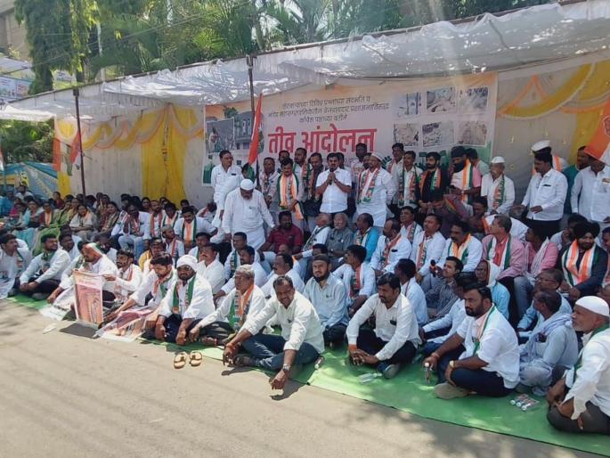 Congress aggressive on the farmers' issues, organized a strong protest against the coalition government across the state | शेतकऱ्यांच्या प्रश्नांवरून काँग्रेस आक्रमक, युती सरकारविरोधात राज्यभर केलं जोरदार आंदोलन