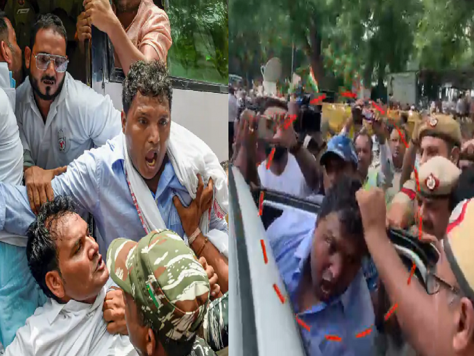 National Herald Case: Youth Congress president's hair pulled; Action will be taken against misbehaving police | National Herald Case: युवक काँग्रेस अध्यक्षाचे ओढले केस; गैरवर्तन करणाऱ्या पोलिसांविरोधात होणार कारवाई National Herald Case: Youth Congress president's hair pulled; Action will be taken against misbehaving police | National Herald Case: युवक काँग्रेस अध्यक्षाचे ओढले केस; गैरवर्तन करणाऱ्या पोलिसांविरोधात होणार कारवाई