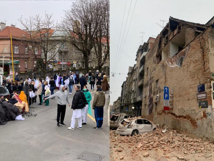 croatia capital Zagreb hit by earthquake while in coronavirus lockdown ajg | Coronavirus: कोरोनाने घेरलं, भूकंपाने हादरवलं; खरं तर घरातच राहायचंय, पण घरच कोलमडलं! croatia capital Zagreb hit by earthquake while in coronavirus lockdown ajg | Coronavirus: कोरोनाने घेरलं, भूकंपाने हादरवलं; खरं तर घरातच राहायचंय, पण घरच कोलमडलं!