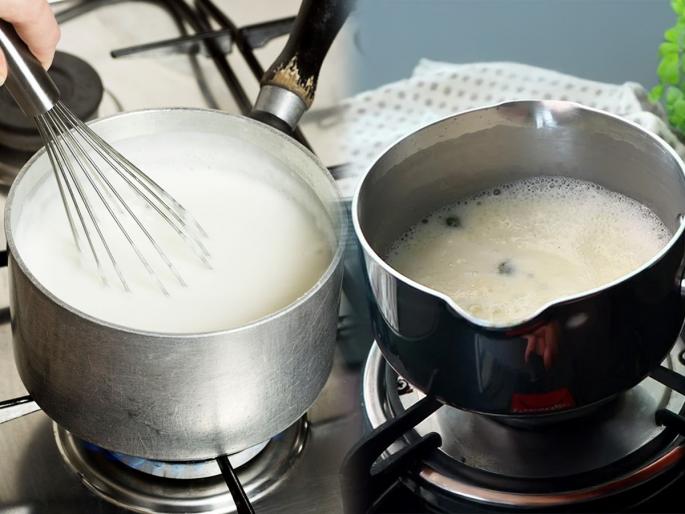 correct method of stirring milk according to charak Sanhita, benefits of stirring milk in clockwise or anticlockwise direction | दूध गरम होताना उजव्या बाजुने ढवळावं की डाव्या बाजुने? वाचा चरक संहितामधली रंजक माहिती 