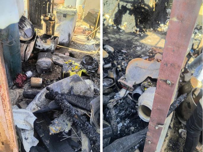 Cotton caught fire due to short circuit, cylinder explodes, farmer's house burnt to ashes | Parabhani: शॉर्टसर्किटने कापूस पेटला, त्यात गॅस सिलेंडरच्या स्फोटाने शेतकऱ्याचे घर भस्मसात Cotton caught fire due to short circuit, cylinder explodes, farmer's house burnt to ashes | Parabhani: शॉर्टसर्किटने कापूस पेटला, त्यात गॅस सिलेंडरच्या स्फोटाने शेतकऱ्याचे घर भस्मसात