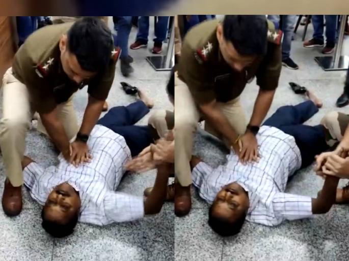 cisf sub inspector saved senior citizen life through cpr ahmedabad | विमानतळावर वृद्धाला हृदयविकाराचा झटका, CISF अधिकाऱ्याने वाचवला जीव
