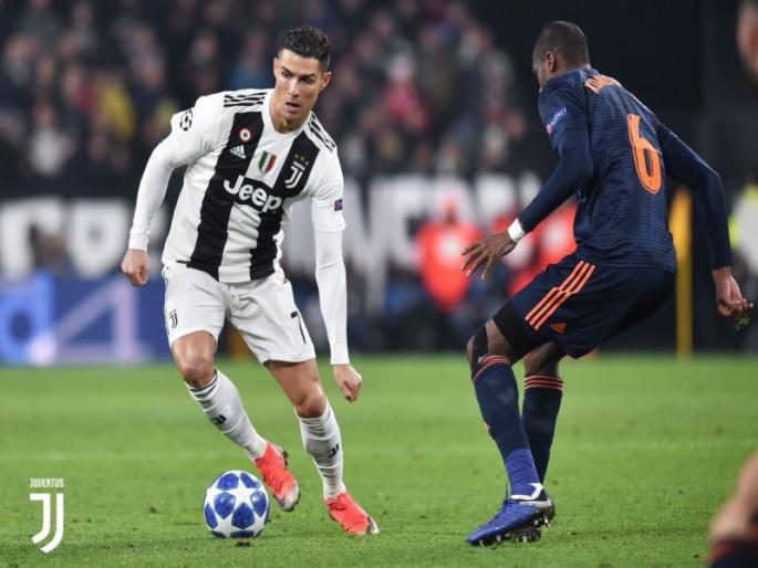 UEFA Champions League : Cristiano Ronaldo's reach milestone, complete 100 champions league victory | UEFA Champions League: ख्रिस्तियानो रोनाल्डोचं नाणं एकदम खणखणीत; विश्वविक्रमाला गवसणी