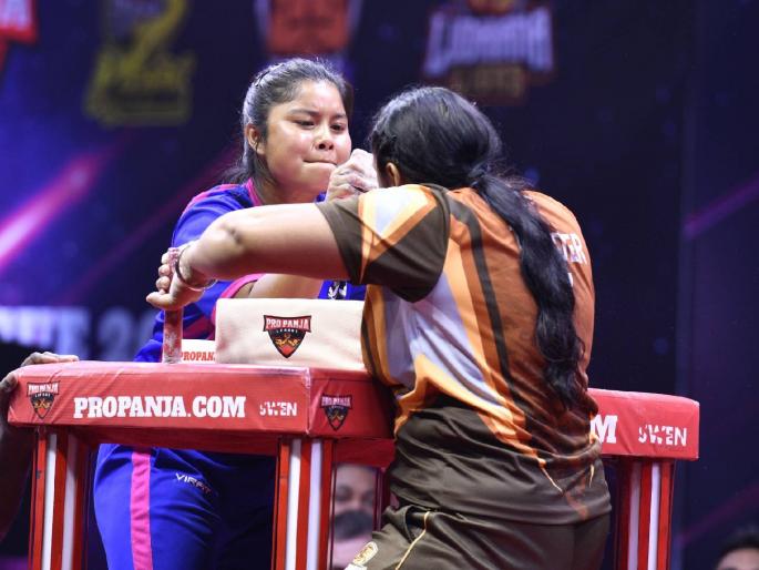 A social worker from Shillong, Mumbai Muscles' Bandarika Kharkongor brings spirit of North-East at Pro Panja League | अमली पदार्थांच्या विरोधात लढा देणारी बंदरिका खारकोंगोरचा 'पंजा'! शिलाँगच्या कन्येची हवा A social worker from Shillong, Mumbai Muscles' Bandarika Kharkongor brings spirit of North-East at Pro Panja League | अमली पदार्थांच्या विरोधात लढा देणारी बंदरिका खारकोंगोरचा 'पंजा'! शिलाँगच्या कन्येची हवा