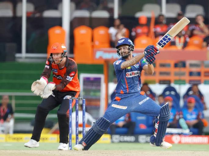 IPL 2023, SRH vs LSG Live Marathi : 6,6,W,6,6,6 vs Abhishek Sharma in an over (30 runs) turning Point; LSG won, SRH out of Play offs race  | IPL 2023, SRH vs LSG Live : लखनौला धावांचा 'अभिषेक'; LSGच्या प्रेरक विजयामुळे Play Offsमधून हैदराबादचे पॅकअप!