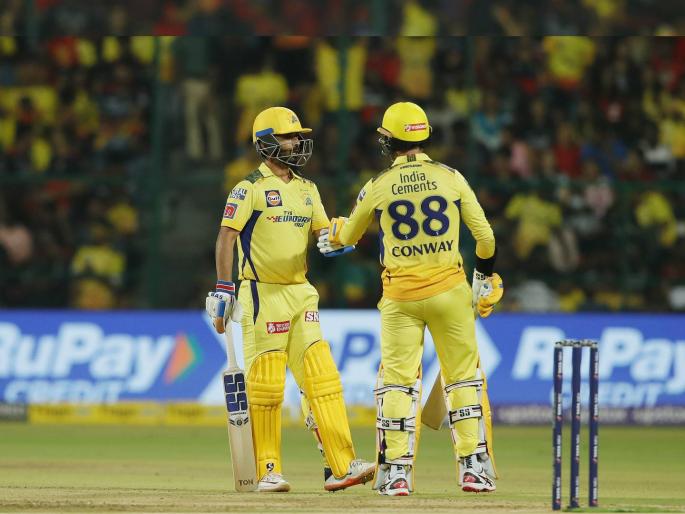 IPL 2023, CSK vs RCB Live Marathi : Devon Conway ( 83), Ajinkya Rahane ( 37) & Shivam Dube ( 54) calssi innings, CSK post 225/6 against RCB at Chinnaswamy Stadium | IPL 2023, CSK vs RCB Live : 17 Six, 12 Four! कॉनवे, रहाणे, दुबे यांनी 'चिन्नास्वामी' दणाणून सोडले; नैराश्यामुळे विराटच्या तोंडून निघाली शिवी