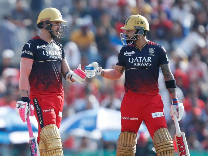 IPL 2023, RCB vs PBKS Live : RCB post 174/4 in 20 overs - exceptional finish by Punjab Kings   | IPL 2023, RCB vs PBKS Live : ड्यू प्लेसिस-विराट कोहली १६ षटकं खेळले, मोठे रेकॉर्ड केले; तरीही RCBला अपेक्षित धावा नाही करता आल्या