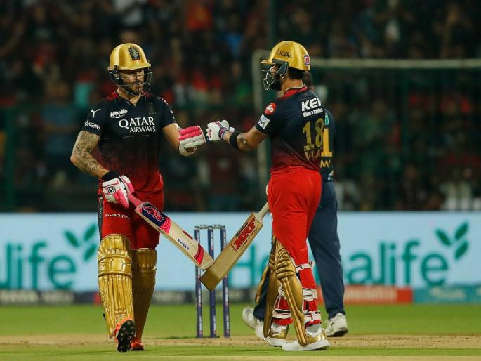 IPL 2023, RCB vs GT Live Marathi : Virat Kohli, Faf du Plessis Creates History, Most runs scored by a pair in an IPL season in history | विराट कोहली-फॅफ ड्यू प्लेसिस जोडीने इतिहास रचला, आयपीएल २०२३चा हंगाम गाजवला 