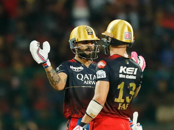 IPL 2023, RCB vs MI Live : Faf Du Plessis scored 73 runs from 43 balls, Virat Kohli unbeaten 82 runs, RCB beat Mumbai Indians by 8 wickets  | IPL 2023, RCB vs MI Live : २४ चेंडूंत १२२ धावांचा पाऊस! विराट कोहली, फॅफ ड्यू प्लेसिस यांच्यासमोर मुंबई इंडियन्स हतबल; RCBचा दणदणीत विजय