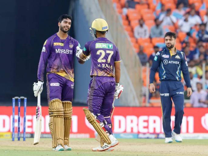 IPL 2023, GT vs KKR Live : 6,6,6,6,6! Rinku Singh hit five consecutive sixes to win the match for KKR; Rashid Khan's hat-trick in vain | IPL 2023, GT vs KKR Live : 6,6,6,6,6! रिंकू सिंगने सलग ५ षटकार खेचून KKRला जिंकून दिली मॅच; राशीद खानची हॅटट्रिक व्यर्थ
