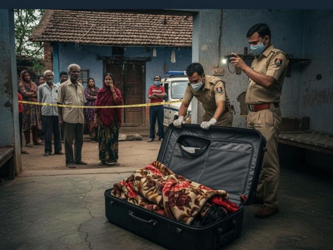 chhattisgarh news wife killed husband body stuffed in suitcase in jashpur | "मी तुझ्या बापाला मारलं, मृतदेह सुटकेसमध्ये..."; बायकोने नवऱ्याला संपवलं, लेकीला केला फोन