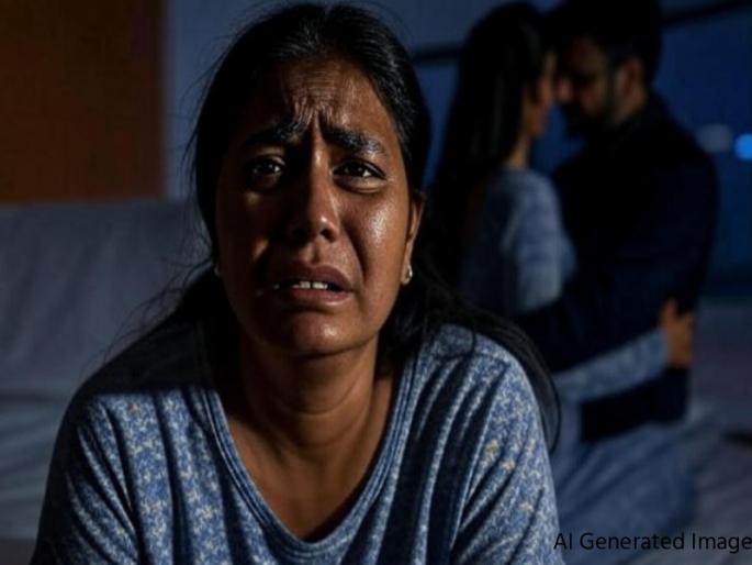 Leaving her husband and two children, she started an affair with her neighbor; In 'Oyo', her boyfriend was seen with his girlfriend and... | पती अन् दोन मुलांना सोडून शेजाऱ्यासोबत सुरू होतं अफेअर; 'ओयो'मध्ये प्रियकर गर्लफ्रेंडसोबत दिसला अन्...