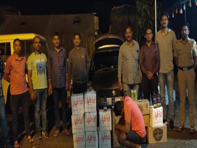 Foreign liquor stock worth 1lakh seized, one arrested; Action of State Excise Department Kolhapur | कोल्हापूर: सव्वादोन लाखांची विदेशी मद्यसाठा जप्त, एकास अटक; राज्य उत्पादन शुल्कची कारवाई Foreign liquor stock worth 1lakh seized, one arrested; Action of State Excise Department Kolhapur | कोल्हापूर: सव्वादोन लाखांची विदेशी मद्यसाठा जप्त, एकास अटक; राज्य उत्पादन शुल्कची कारवाई
