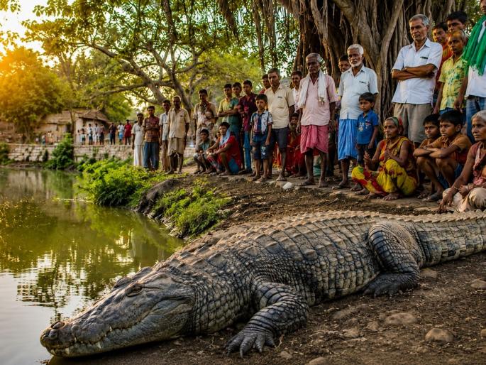 गंगाराम' मगरीची कथा आता एनसीईआरटीच्या पाठ्यपुस्तकात; मृत्युनंतर अख्खं गाव रडलं, कुणाच्याही घरात पेटली नाही चूल - Marathi News | When 130-Year-Old Crocodile ...