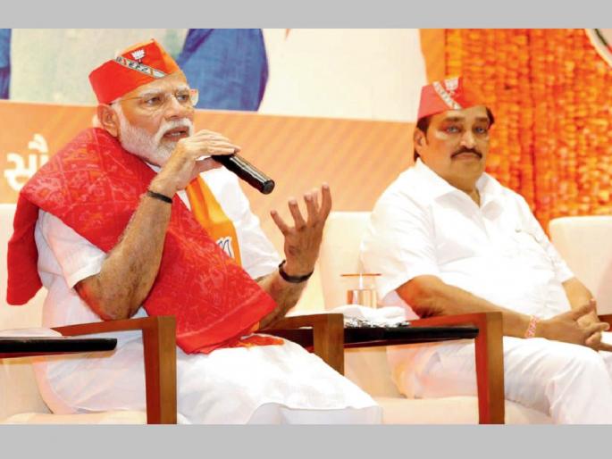 Gujarat Election: Big victory of BJP in Gujarat because of president CR Patil ; Credit given by PM Narendra Modi | Gujarat Election: 'या' नेत्यामुळे भाजपचा गुजरातमध्ये मोठा विजय; PM नरेंद्र मोदींनी दिले श्रेय Gujarat Election: Big victory of BJP in Gujarat because of president CR Patil ; Credit given by PM Narendra Modi | Gujarat Election: 'या' नेत्यामुळे भाजपचा गुजरातमध्ये मोठा विजय; PM नरेंद्र मोदींनी दिले श्रेय