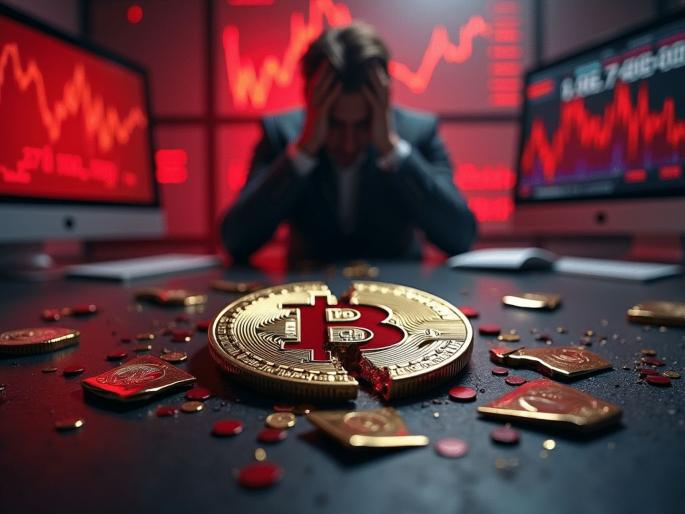 ₹1000000000000000 Swaha Crypto market crashes in 6 weeks Bitcoin falls 27 Percent Time to shake heads on investors | ₹१०००००००००००००० स्वाहा...! 6 आठवड्यांत क्रिप्टो मार्केट क्रॅश, बिटकॉइन 27% घसरला; गुंतवणूकदारांवर डोकं झोडून घ्यायची वेळ