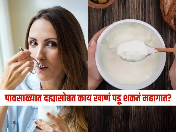 What should you avoid eating with curd during monsoon? | पावसाळ्यात दह्यासोबत काय खाणं टाळलं तर मिळतात दह्याचे फायदे, दही खाल्ल्यानं खोकलाही होणार नाही