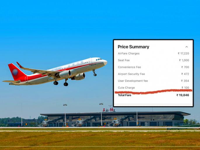 cute charge in air ticket goes viral on social media indigo clarifies the concept | Cute Charge: विमान तिकीटात प्रवाशाकडून आकारला 'क्यूट चार्ज'; नेटकरी गोंधळात; अखेर विमान कंपनीने सांगितला अर्थ cute charge in air ticket goes viral on social media indigo clarifies the concept | Cute Charge: विमान तिकीटात प्रवाशाकडून आकारला 'क्यूट चार्ज'; नेटकरी गोंधळात; अखेर विमान कंपनीने सांगितला अर्थ