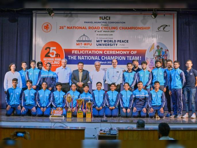 National Road races Cycling: Team Championship for Maharashtra | राष्ट्रीय रोडरेस सायकलिंग : महाराष्ट्राला सांघिक विजेतेपद National Road races Cycling: Team Championship for Maharashtra | राष्ट्रीय रोडरेस सायकलिंग : महाराष्ट्राला सांघिक विजेतेपद