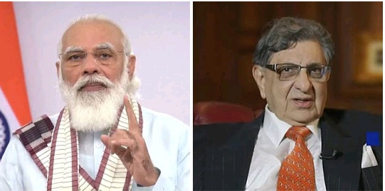 ... so the Modi government issued a for a gap of 84 days between two doses of corona vaccine ... " | ...म्हणून मोदी सरकारनं कोरोना लसींच्या दोन डोसमध्ये ८४ दिवसांच्या अंतराचा फतवा काढला..."  ... so the Modi government issued a for a gap of 84 days between two doses of corona vaccine ... " | ...म्हणून मोदी सरकारनं कोरोना लसींच्या दोन डोसमध्ये ८४ दिवसांच्या अंतराचा फतवा काढला..."