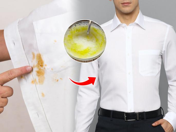 Home Remedy to Remove Stains on Clothes : 1 easy solution to remove stubborn stains on clothes; Clothes will be white in 10 minutes | कपड्यांवरचे हट्टी डाग काढण्याचा १ सोपा उपाय ; १० मिनीटांत कपडे दिसतील नव्यासारखे