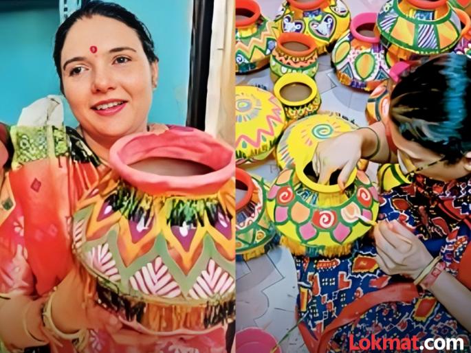dahi handi 2024 in mumbai market adorned with attractive colorful handiwork dharavi kumbharwada is bustling with shopping   | आकर्षक रंगीबेरंगी हंड्यांनी सजला बाजार, धारावी कुंभारवाड्यामध्ये खरेदी-विक्रीसाठी लगबग   dahi handi 2024 in mumbai market adorned with attractive colorful handiwork dharavi kumbharwada is bustling with shopping   | आकर्षक रंगीबेरंगी हंड्यांनी सजला बाजार, धारावी कुंभारवाड्यामध्ये खरेदी-विक्रीसाठी लगबग