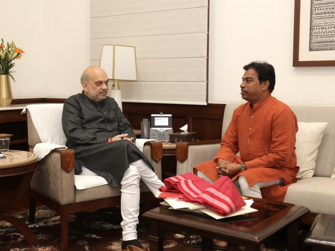 goa bjp state president damu naik met amit shah | दामू नाईकांनी घेतली अमित शाह यांची भेट goa bjp state president damu naik met amit shah | दामू नाईकांनी घेतली अमित शाह यांची भेट