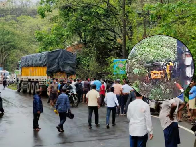 ratnagiri dapoli accident truck and magic hits in asud village harne road eight dead and many injured | दापोलीत भीषण अपघात! ट्रकची मॅजिक प्रवासी रिक्षाला धडक; २ चिमुकल्यांसह ८ जणांचा मृत्यू ratnagiri dapoli accident truck and magic hits in asud village harne road eight dead and many injured | दापोलीत भीषण अपघात! ट्रकची मॅजिक प्रवासी रिक्षाला धडक; २ चिमुकल्यांसह ८ जणांचा मृत्यू