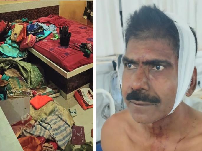 Daring house burglary in Gangapur; Jeweler couple beaten up, cash and gold looted | गंगापूरात धाडसी घरफोडी; सराफा व्यावसायिक पती-पत्नीला मारहाण, रोख रक्कमेसह सोने लुटले Daring house burglary in Gangapur; Jeweler couple beaten up, cash and gold looted | गंगापूरात धाडसी घरफोडी; सराफा व्यावसायिक पती-पत्नीला मारहाण, रोख रक्कमेसह सोने लुटले