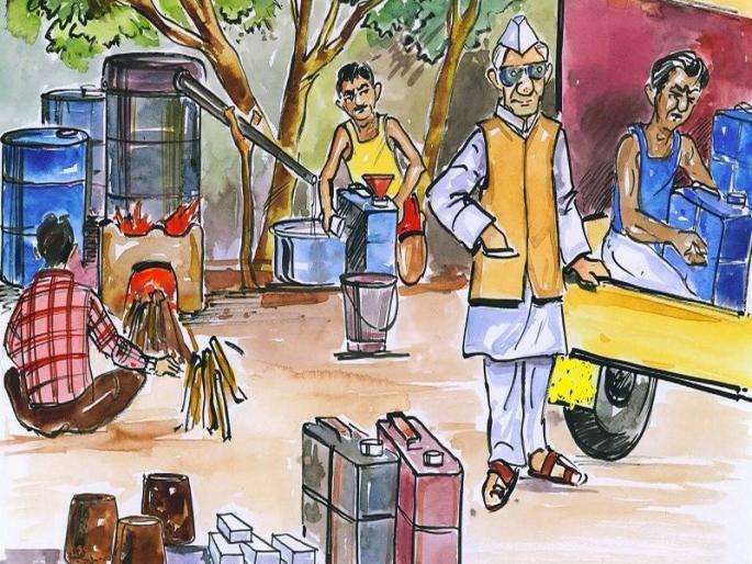 Seized 30,000 liters of chemicals for liquor; Action in chakan, pune | हातभट्टी दारुसाठी लागणारे ३० हजार लिटर रसायन जप्त; चाकणमध्ये कारवाई Seized 30,000 liters of chemicals for liquor; Action in chakan, pune | हातभट्टी दारुसाठी लागणारे ३० हजार लिटर रसायन जप्त; चाकणमध्ये कारवाई