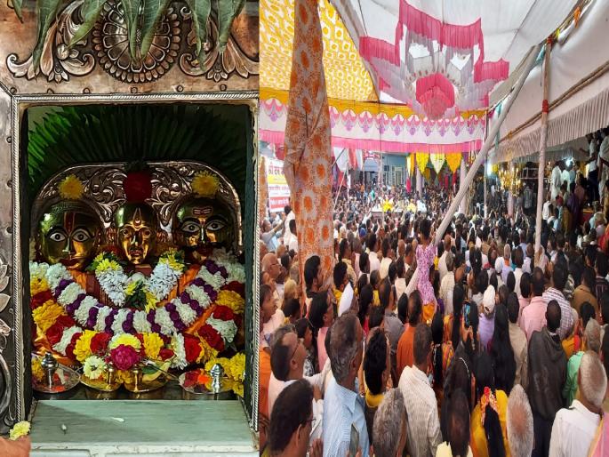 Sri Dutt's birthday celebration at Nrisimhawadi was celebrated with great enthusiasm | 'दिगंबरा दिगंबरा' च्या अखंड गजरात नृसिंहवाडी दुमदुमली, दत्त जयंतीदिनी लाखो भाविकांची उपस्थिती Sri Dutt's birthday celebration at Nrisimhawadi was celebrated with great enthusiasm | 'दिगंबरा दिगंबरा' च्या अखंड गजरात नृसिंहवाडी दुमदुमली, दत्त जयंतीदिनी लाखो भाविकांची उपस्थिती