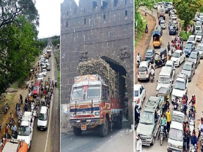 Daulatabad Traffic Congestion; 270 days time limit from Aurangabad bench for alternative route | दौलताबादची वाहतूक कोंडी; पर्यायी मार्गासाठी खंडपीठाकडून २७० दिवसांची कालमर्यादा Daulatabad Traffic Congestion; 270 days time limit from Aurangabad bench for alternative route | दौलताबादची वाहतूक कोंडी; पर्यायी मार्गासाठी खंडपीठाकडून २७० दिवसांची कालमर्यादा