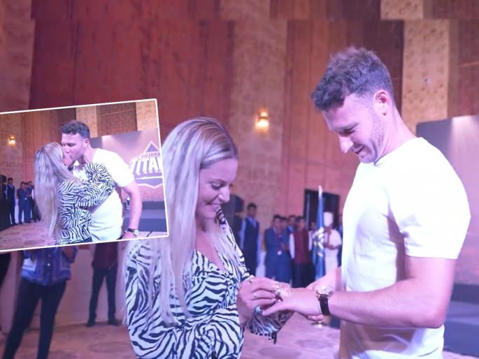 IPL 2024 News Gujarat Titans players relive the wedding of David Miller and his wife Camilla Harris | IPL 2024: डेव्हिड मिलरच्या लग्नाचे गुजरातच्या शिलेदारांकडून खास सेलिब्रेशन, Video