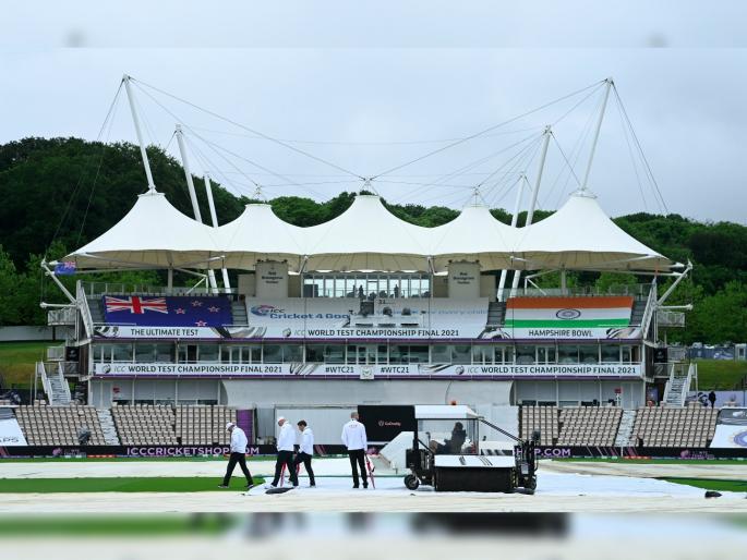 WTC final 2021 Ind vs NZ Test : Unfortunately, World Test Championship final play on Day 1 has been called off due to rains | WTC Final 2021 IND vs NZ : पहिल्या दिवसाचा खेळ रद्द, पावसानं लावली वाट; राखीव दिवसापर्यंत चालणार सामना