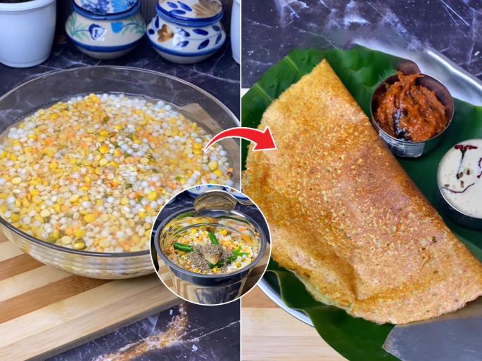 Instant multigrain dosa without soaking dal-rice, taste and nutrition that... | डाळ-तांदूळ न भिजवता करा इंस्टंट मल्टीग्रेन डोसा, चव आणि पौष्टीकता अशी की....