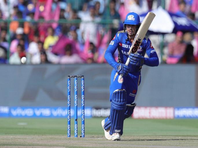 IPL 2019 RR vs MI: Mumbai Indians post 5/161 runs against Rajasthan Royals | IPL 2019 RR vs MI: मुंबई इंडियन्सच्या 161 धावा, डी कॉक-यादव चमकले