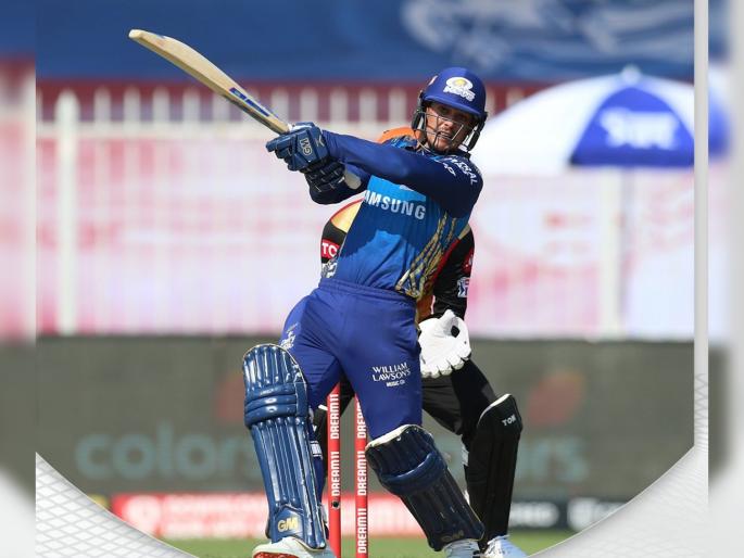 MI vs SRH Latest News : 6 4 4 6. Krunal Pandya finishes things off in style. SRH need 209 for a win | MI vs SRH Latest News : मुंबई इंडियन्सला अपेक्षित पल्ला गाठण्यात अपयश, SRHच्या गोलंदाजांचं कौतुक