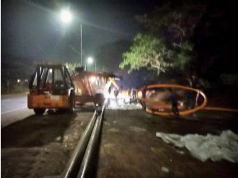 Work on the metropolitan gas pipeline started without permission | महानगर गॅस पाइपलाइनचे काम परवानगी न घेताच सुरू Work on the metropolitan gas pipeline started without permission | महानगर गॅस पाइपलाइनचे काम परवानगी न घेताच सुरू